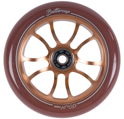 Колесо для ТРЮКОВОГО самоката TechTeam  120*24 мм, Buttercup, brown