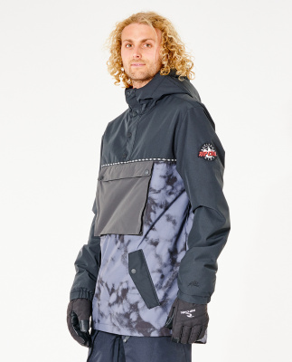 Куртка сноубордическая-анорак M RipCurl PRIMATIVE ANORAK JACKET BLACK/GREY