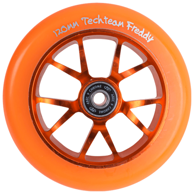 Колесо для ТРЮКОВОГО самоката TechTeam  120*24 мм, Freddy, orange