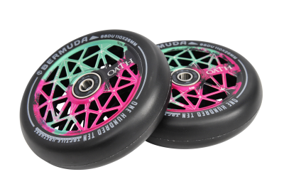 Колесо для трюкового самоката Oath Bermuda 110 пара (зеленый / розовый / черный)