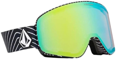 Очки горнолыжные со сменной линзой VOLCOM ODYSSEY OP ART GOLD CHROME lens/ROSE bonus lens
