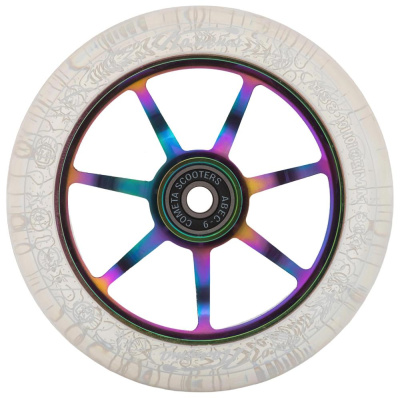 Колесо для ТРЮКОВОГО самоката Комета 120*30мм Старт (Прозрачный/Неохром