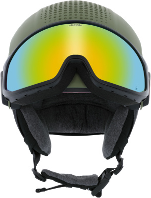 Горнолыжный шлем с визором Alpina Alto Q-Lite Olive Matt от магазина Адреналин