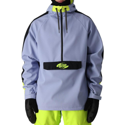 Сноубордическая куртка-анорак 686 WATERPROOF ANORAK PURPLE IMPRESSION COLORBLOCK