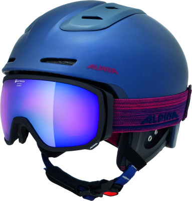 Зимний Шлем Alpina SPINE nightblue-bordeaux matt